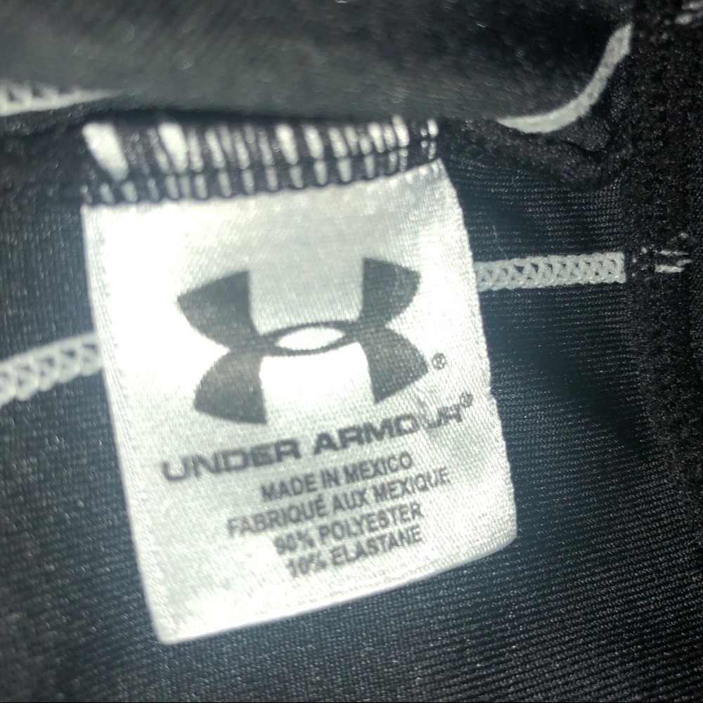 Under Armour Black Full-Zip Varsity Jacket with Red Patch #0029 - Picture 6 of 10
